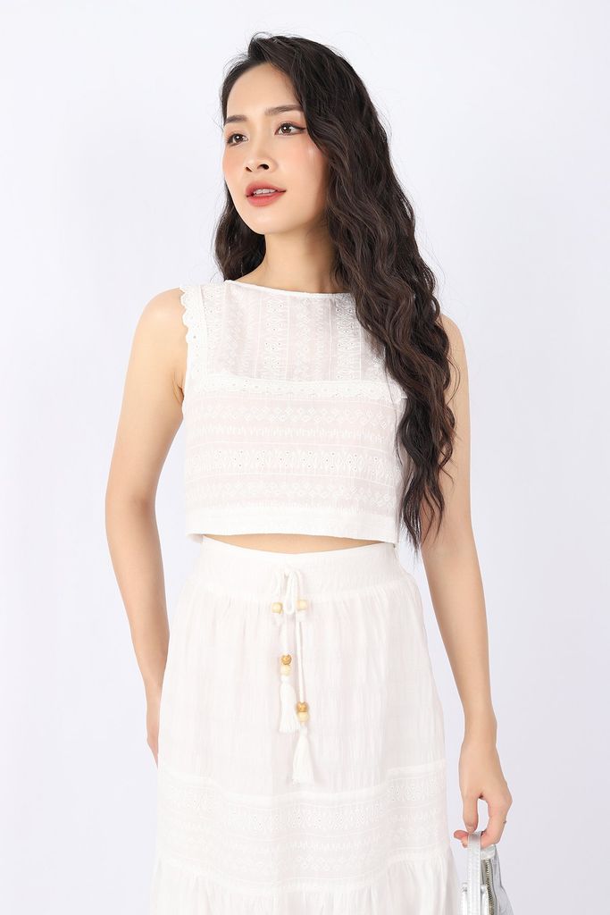 BJD32846 - Chân váy dạo phố vải thô dáng Xoè cạp bo chun thân rút tầng tạo kiểu - PANTIO