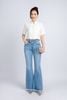 BAK13015 - Áo kiểu công sở vải tuytsi dáng croptop cổ đức kèo khoá - PANTIO
