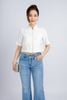 BAK13015 - Áo kiểu công sở vải tuytsi dáng croptop cổ đức kèo khoá - PANTIO
