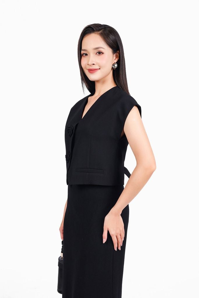 FJD11266 - Chân váy dài công sở vải len co giãn dáng suông thời trang khoá thân sau - PANTIO