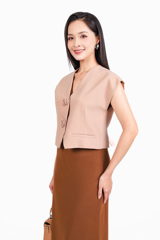 FJD11266 - Chân váy dài công sở vải len co giãn dáng suông thời trang khoá thân sau - PANTIO