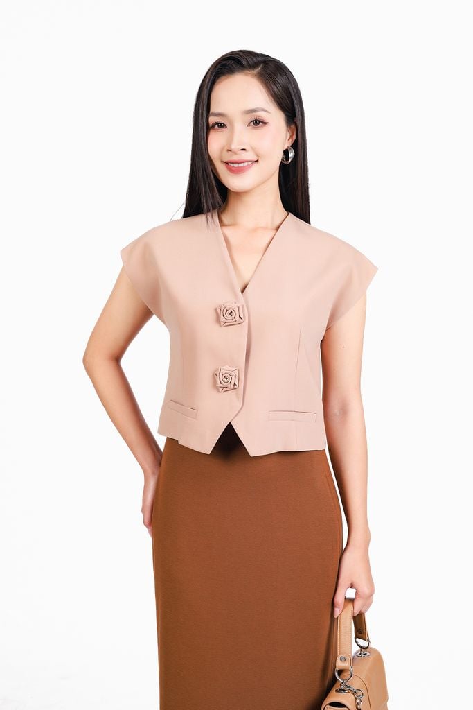 FJD11266 - Chân váy dài công sở vải len co giãn dáng suông thời trang khoá thân sau - PANTIO