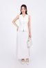BJD13303 - Chân váy dài dạo phố vải Linen dáng suông cạp chun co giãn - PANTIO