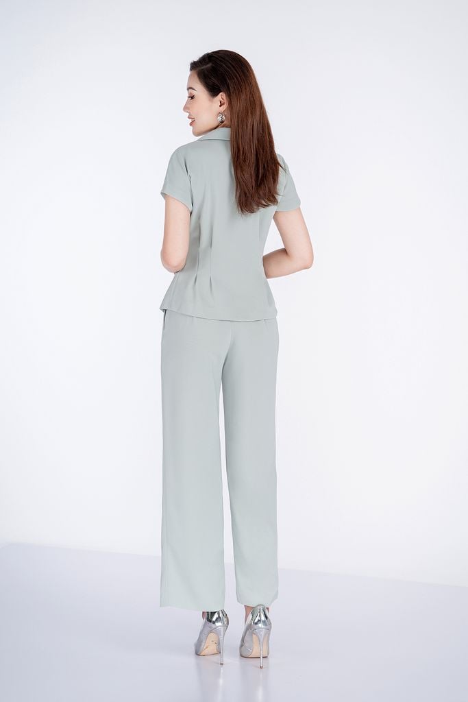 Áo sơ mi kiểu chất liệu tuýt-si ngắn tay BAK32438 - PANTIO