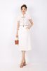 BAK32808 - Áo kiểu dạo phố vải linen dáng croptop cổ đức thân ngực cut- PANTIO