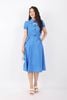 BJD32808 - Chân váy dạo phố vải linen dáng xòe cạp rời phối túi đính cúc hai bên hông - PANTIO