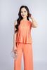 BQG33018 - Quần dạo phố vải linen dáng suông ống rộng cạp chun - PANTIO