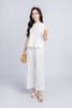 BQG33018 - Quần dạo phố vải linen dáng suông ống rộng cạp chun - PANTIO