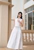 BAK33071 - Áo kiểu dạo phố vải kaki dáng croptop cổ đức cài khuy thân trước - PANTIO