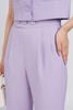BQD33093 - Quần công sở vải thô dáng Baggy phối ly bung và khuy bọc tạo kiểu khóa thân sau - PANTIO