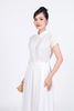 BAK33442 - Áo kiểu công sở vải thô nhăn mỏng dáng lửng cổ đức vai chờm cài khuy thân trước - PANTIO