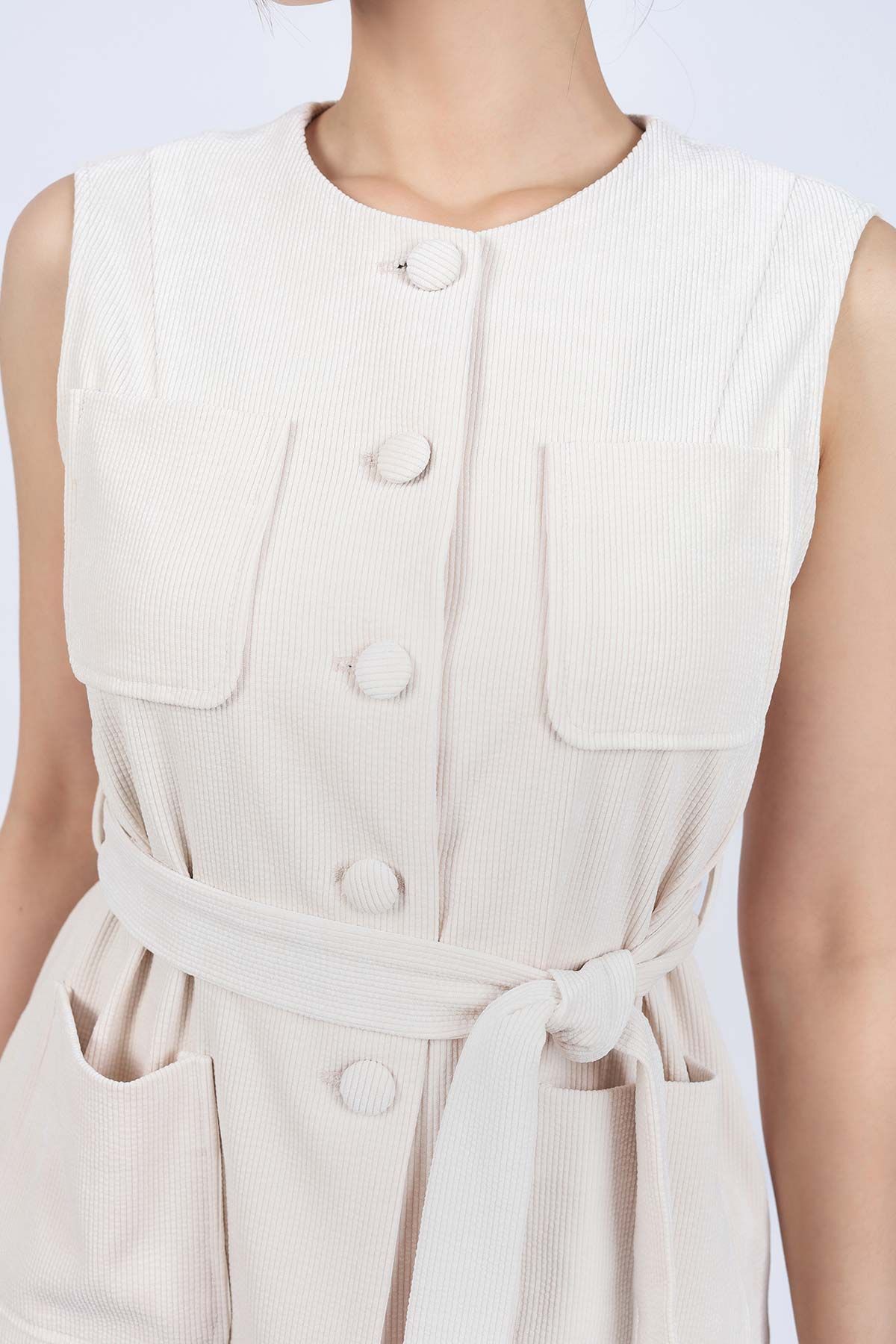 BQD93250 - Quần dài vải nhung dáng suông lưng phối chun co giãn khóa thân trước - PANTIO