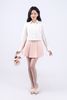 BAK93363 - Áo sơ mi dáng croptop, cổ đức, tay bồng có măng séc, nẹp cài khuy, ly bong ở nẹp - JAN.