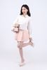 BAK93363 - Áo sơ mi dáng croptop, cổ đức, tay bồng có măng séc, nẹp cài khuy, ly bong ở nẹp - JAN.