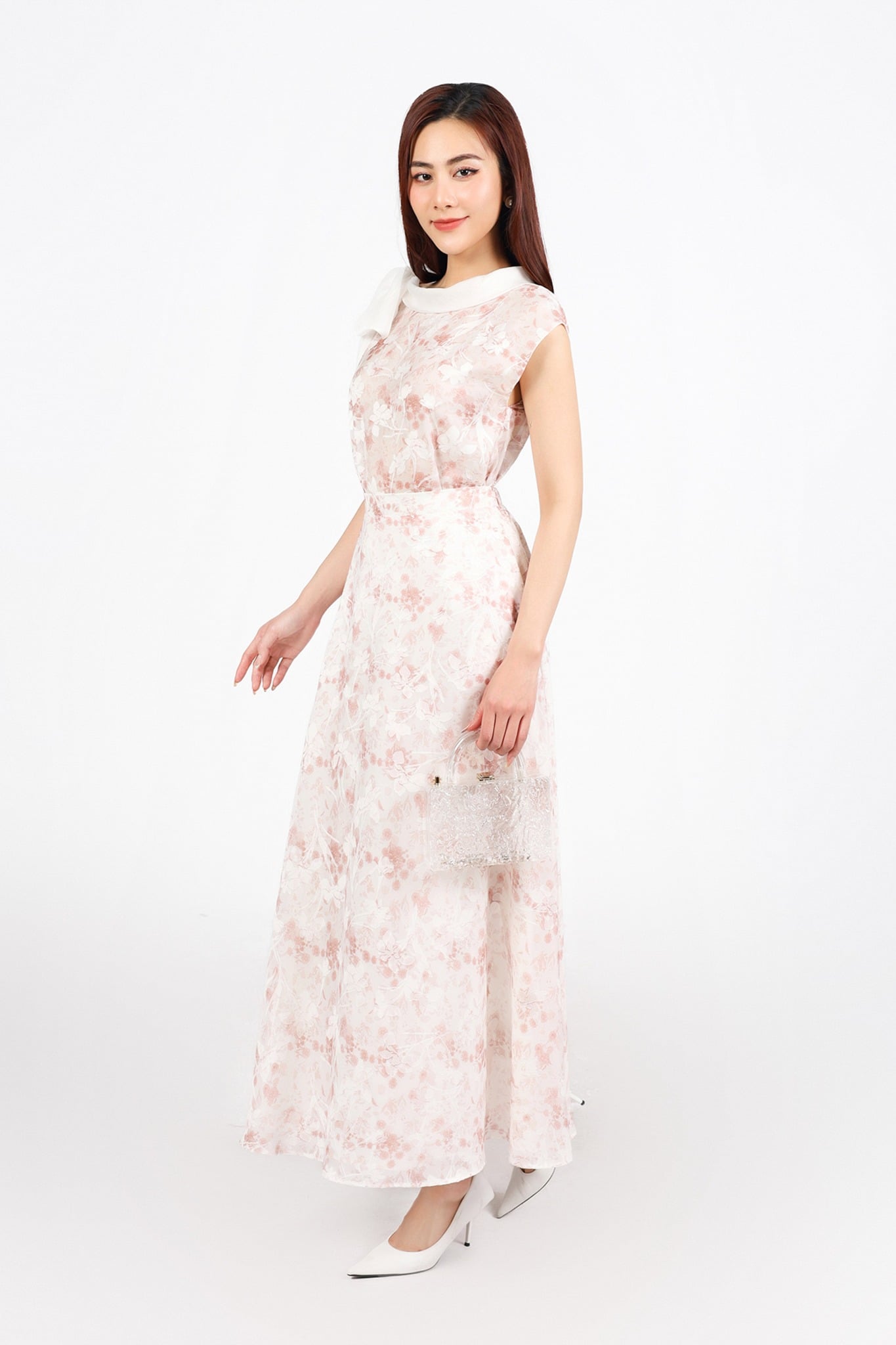 BJD13282 - Chân váy dạo phố vải voan hoa dáng suông cạp chun co giãn - PANTIO