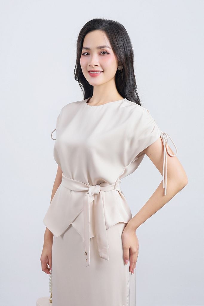 BJD13375 - Chân váy công sở vải tuyp xy dáng suông dài xẻ tà thời trang - PANTIO
