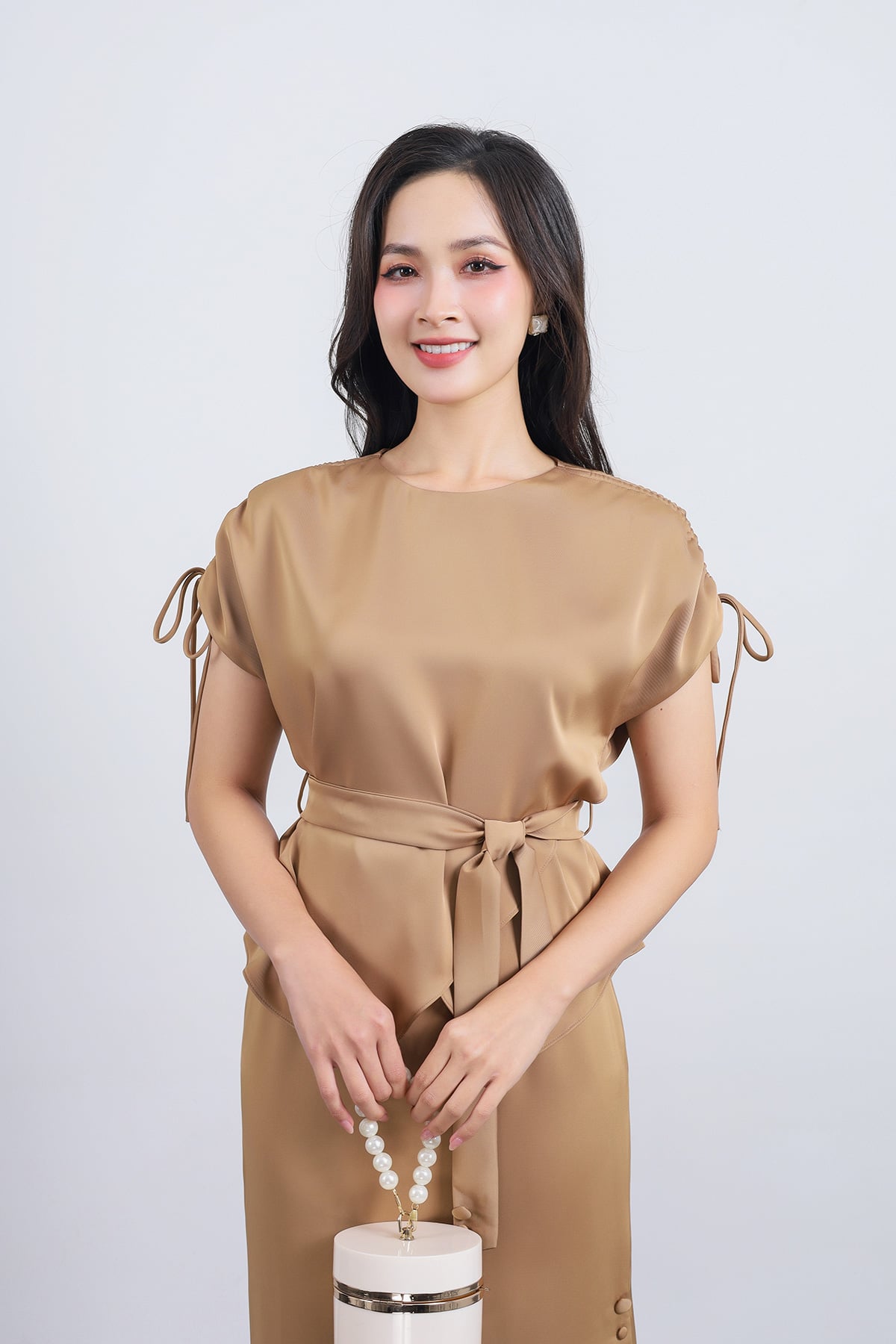 BJD13375 - Chân váy công sở vải tuytsi dáng suông dài xẻ tà thời trang - PANTIO