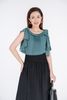 BAS32465 - Áo sơ mi kiểu chất liệu chiffon ngắn tay - PANTIO