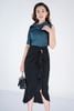 BAS32473 - Áo sơ mi chất liệu lụa dáng suông - PANTIO