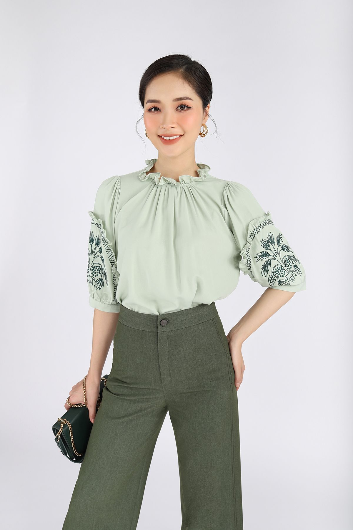 BQL32483 - Quẩn lửng chất liệu thô ống suông - PANTIO