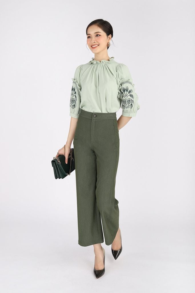 BQL32483 - Quẩn lửng chất liệu thô ống suông - PANTIO