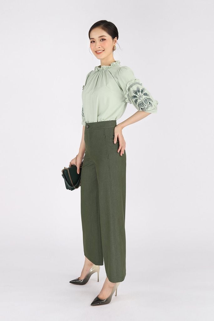 BQL32483 - Quẩn lửng chất liệu thô ống suông - PANTIO