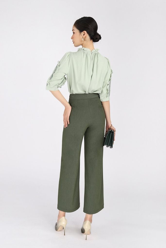 BQL32483 - Quẩn lửng chất liệu thô ống suông - PANTIO