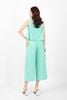BAS32775 - Áo kiểu dạo phố vải linen dáng A cổ nhún phối nơ thân trang trí hình thêu - tỷ lệ kèo 8899