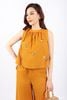 BAS32775 - Áo kiểu dạo phố vải linen dáng A cổ nhún phối nơ thân trang trí hình thêu - tỷ lệ kèo 8899