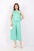 BAS32775 - Áo kiểu dạo phố vải linen dáng A cổ nhún phối nơ thân trang trí hình thêu - tỷ lệ kèo 8899