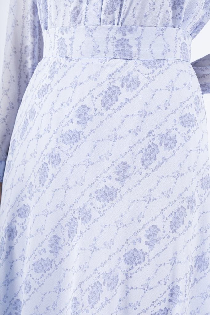 BJD33050 - Chân váy công sở vải chiffon xốp dáng A xòe có lót vải habutai khóa sườn - PANTIO