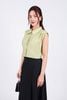 FJD51186 - Chân váy công sở vải thô dáng suông thân váy xếp ly bung tạo xoè đính nắp túi ốp trang trí khoá thân trước - PANTIO