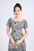 BJD33117 - Chân váy dài vải thô mỏng kẻ ô dáng suông cạp phối chun co giãn khoá thân sau - PANTIO