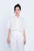 BQD33134 - Quần dài dạo phố vải Linen dáng suông gấu quần phối ren hoa tạo kiểu khóa thân trước - PANTIO