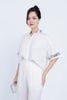 BQD33134 - Quần dài dạo phố vải Linen dáng suông gấu quần phối ren hoa tạo kiểu khóa thân trước - PANTIO