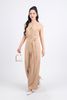 BAS33148 - Áo sơ mi kiểu dạo phố vải tuyp xy dáng suông cổ tròn vai chờm cổ áo phối khuy trang trí - PANTIO