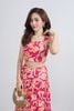 BAS33430 - Áo sơ mi dạo phố vải thô hoa dáng hai dây croptop thân sau phối chun co giãn thời trang - PANTIO