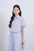 BJD33478 - Chân váy dài vải thô kẻ dáng suông cạp chun co giãn xẻ tà trước - JAN.