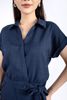 BAS72670 - Áo kiểu công sở vải thô nano dáng croptop nẹp buộc nơ cổ kiểu vạt chồng - PANTIO