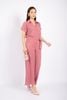 BAS72670 - Áo kiểu công sở vải thô nano dáng croptop nẹp buộc nơ cổ kiểu vạt chồng - PANTIO
