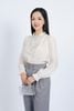 FQD51112 - Quần công sở vải thô đũi dáng Baggy cạp cao đính khuy trang trí thân quần phối ly bong tạo kiểu - PANTIO