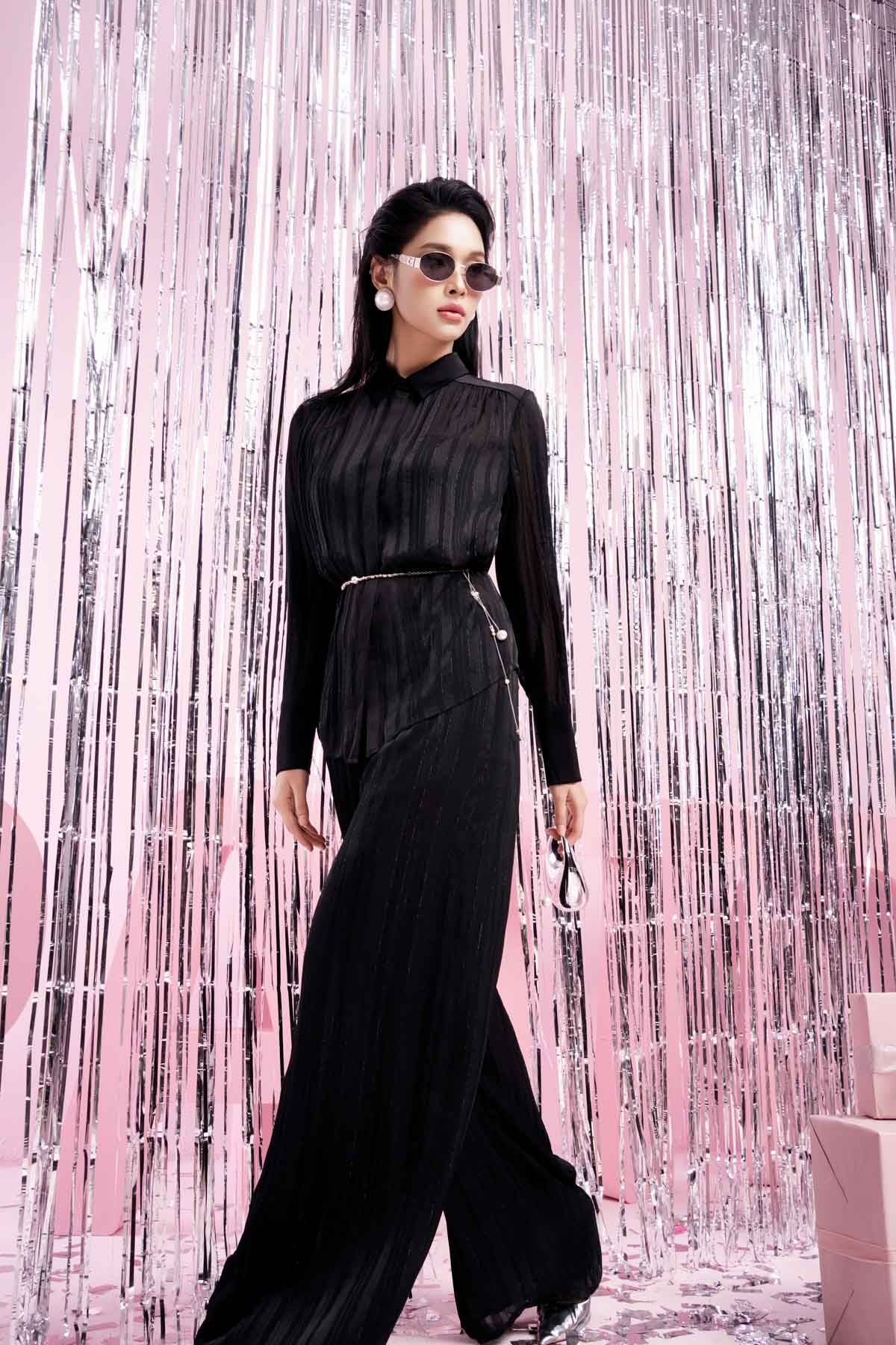 BQD93258 - Quần dài công sở vải lụa dày cao cấp dáng suông dài ống rộng họa tiết đường gân thời trang - PANTIO