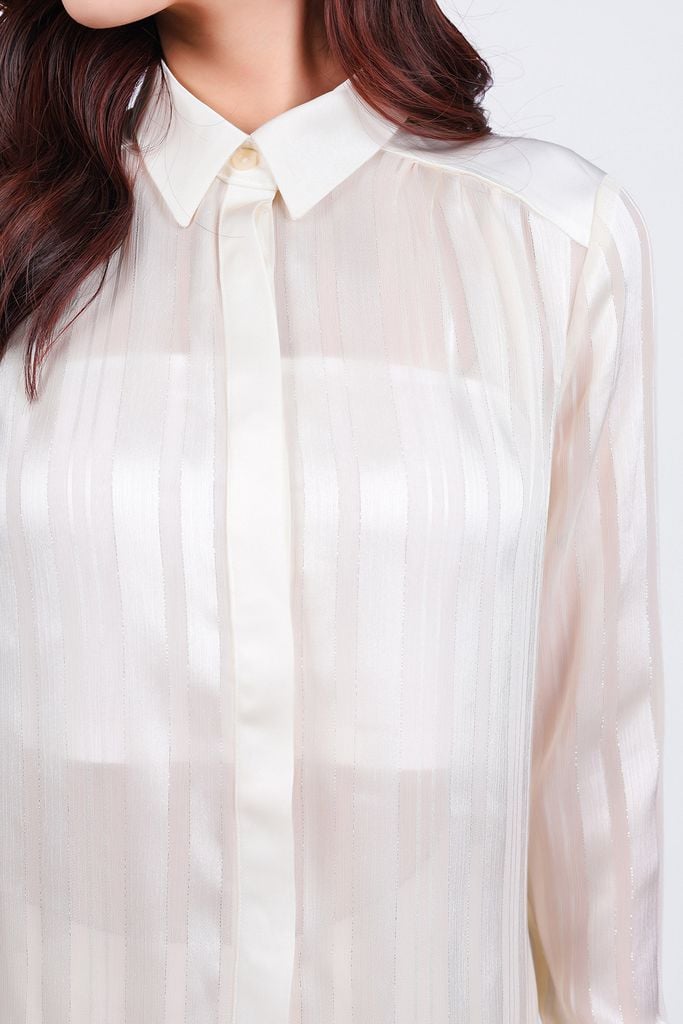 BQD93258 - Quần dài công sở vải lụa dày cao cấp dáng suông dài ống rộng họa tiết đường gân thời trang - PANTIO