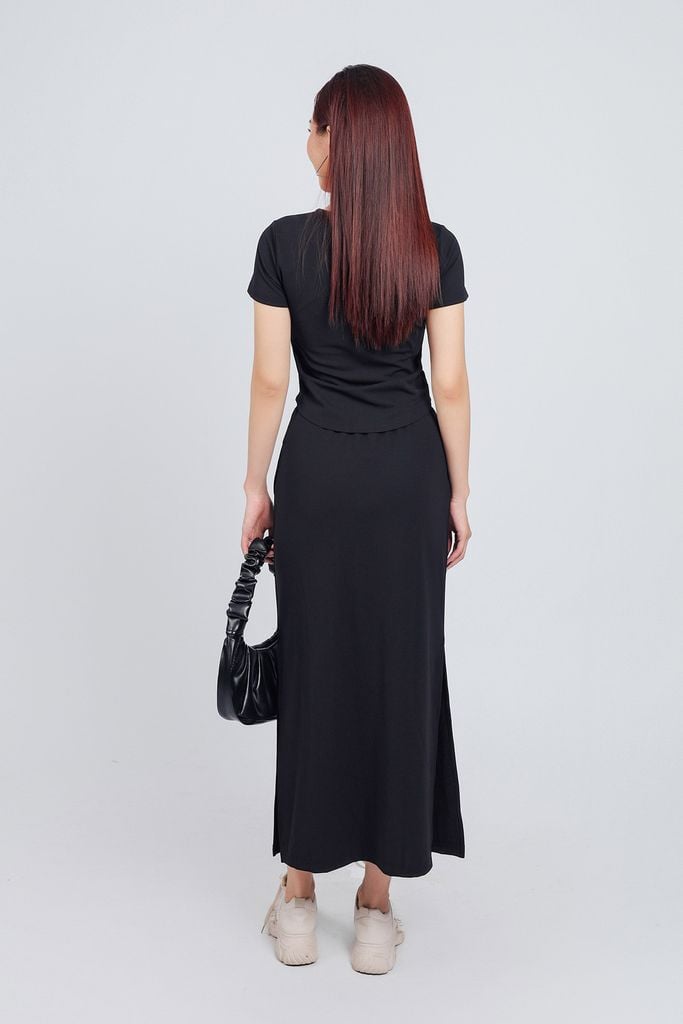 BAT33051 - Áo thun vải cotton dáng ôm cổ tròn tay ngắn thân áo trang trí hoạ tiết in cao cấp - PANTIO