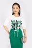 BAT92723 - Áo thun dạo phố vải cotton dáng suông thân ngực in họa tiết trang trí - PANTIO