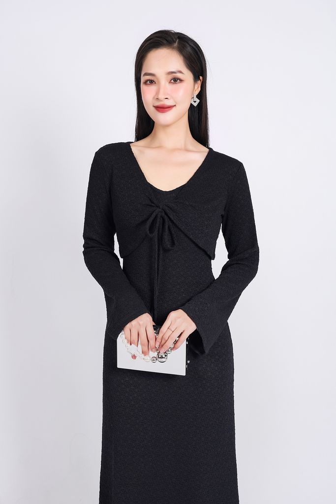 BDD93249 - Đầm hai dây dạo phố vải thô chun dáng suông thân váy suông dài - PANTIO