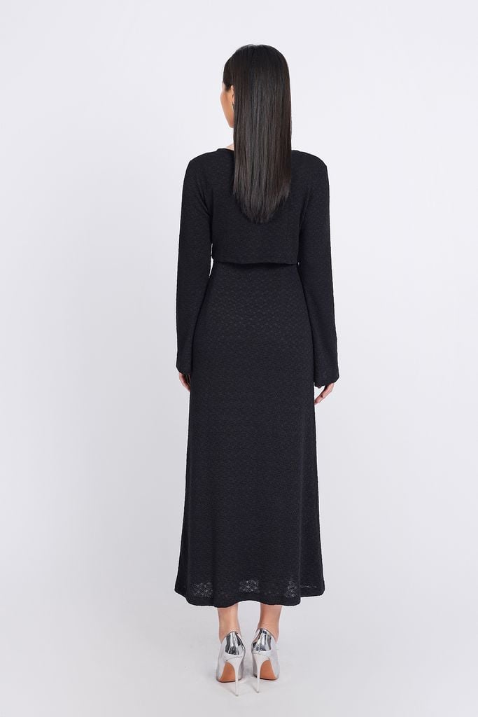 BDD93249 - Đầm hai dây dạo phố vải thô chun dáng suông thân váy suông dài - PANTIO