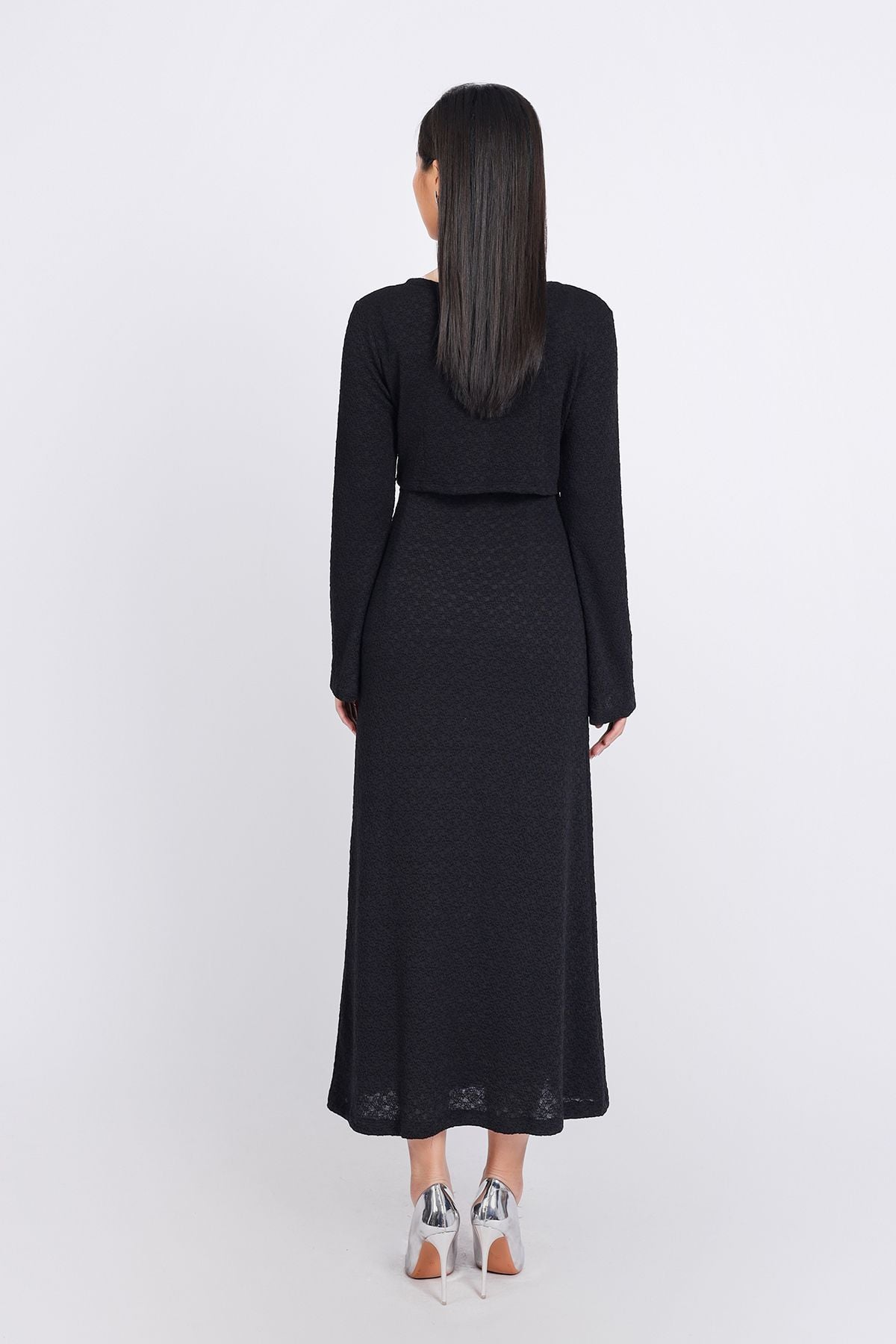 BDD93249 - Đầm hai dây dạo phố vải thô chun dáng suông thân váy suông dài - PANTIO