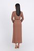 BAT93249 - Áo khoác mỏng vải thô chun co giãn dáng croptop cổ chữ V xoắn ngực thắt dây nơ - PANTIO