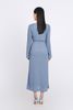 BAT93249 - Áo khoác mỏng vải thô chun co giãn dáng croptop cổ chữ V xoắn ngực thắt dây nơ - PANTIO
